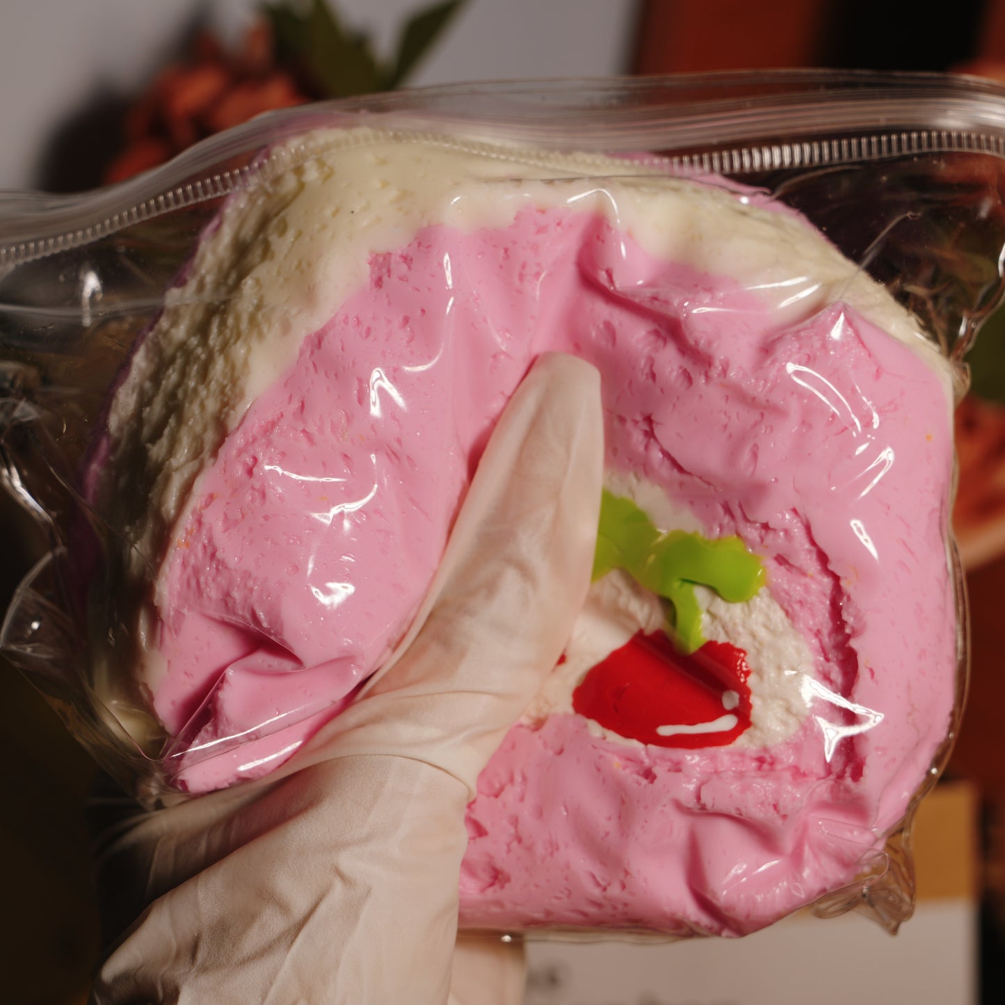 Pink Cherry Sponge Cake